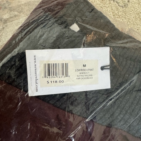 WeWoreWhat Low RIse Suiting V Pant, Size Medium, M Brown, Black - Picture 5 of 5